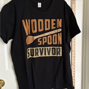 New Black 'Wooden Spoon Survivor' T-Shirt